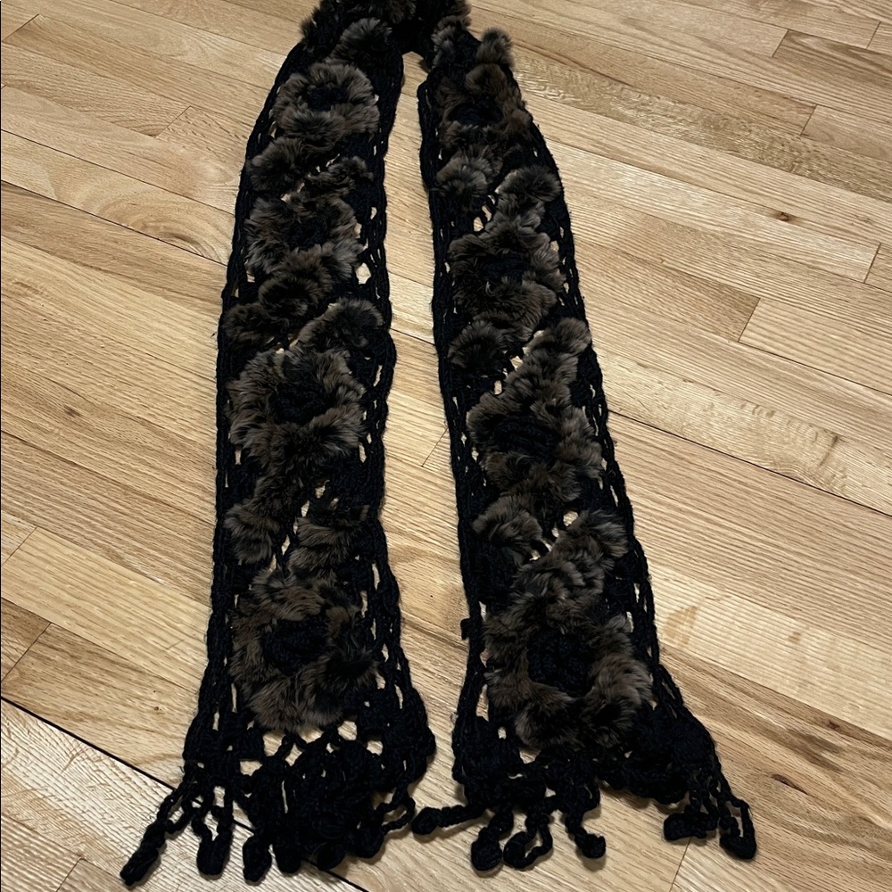 Elegant Black and Brown Women's Scarf